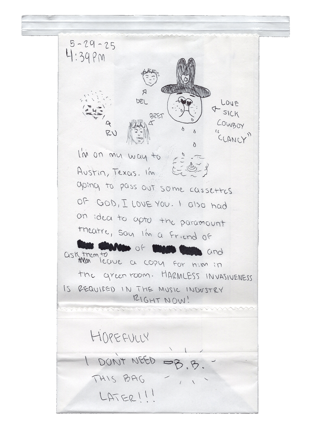 letter and/or sketch